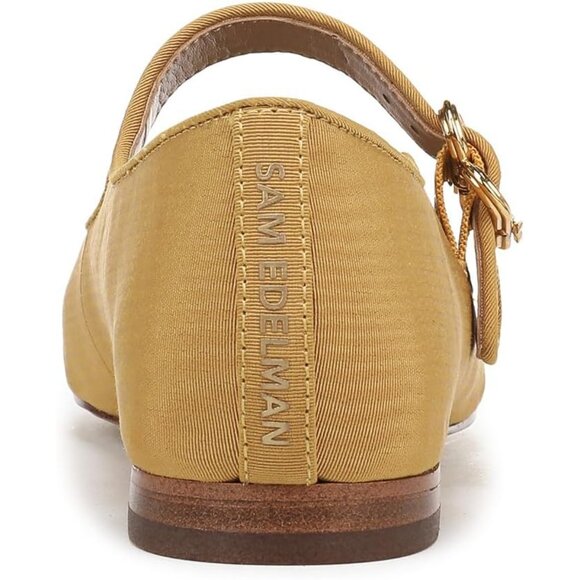 Sam Edelman Womens Mustard Polyester Closed Pointed Toe Ballet Flat Shoes - Picture 3 of 6